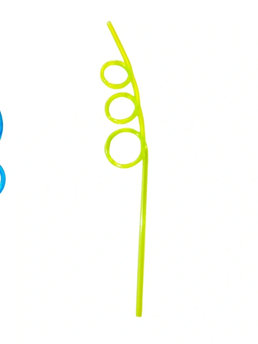 Assorted Bright Spiral Party Straws - Pink, Blue, Yellow, Orange, Green